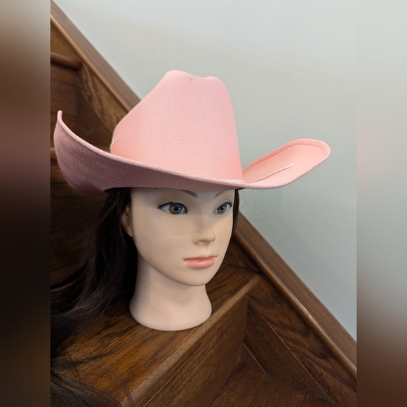 WESTERN EXPRESS CATTLEMAN PINK STRAW COWBOY HAT. adult Size Small Medium - Picture 4 of 15